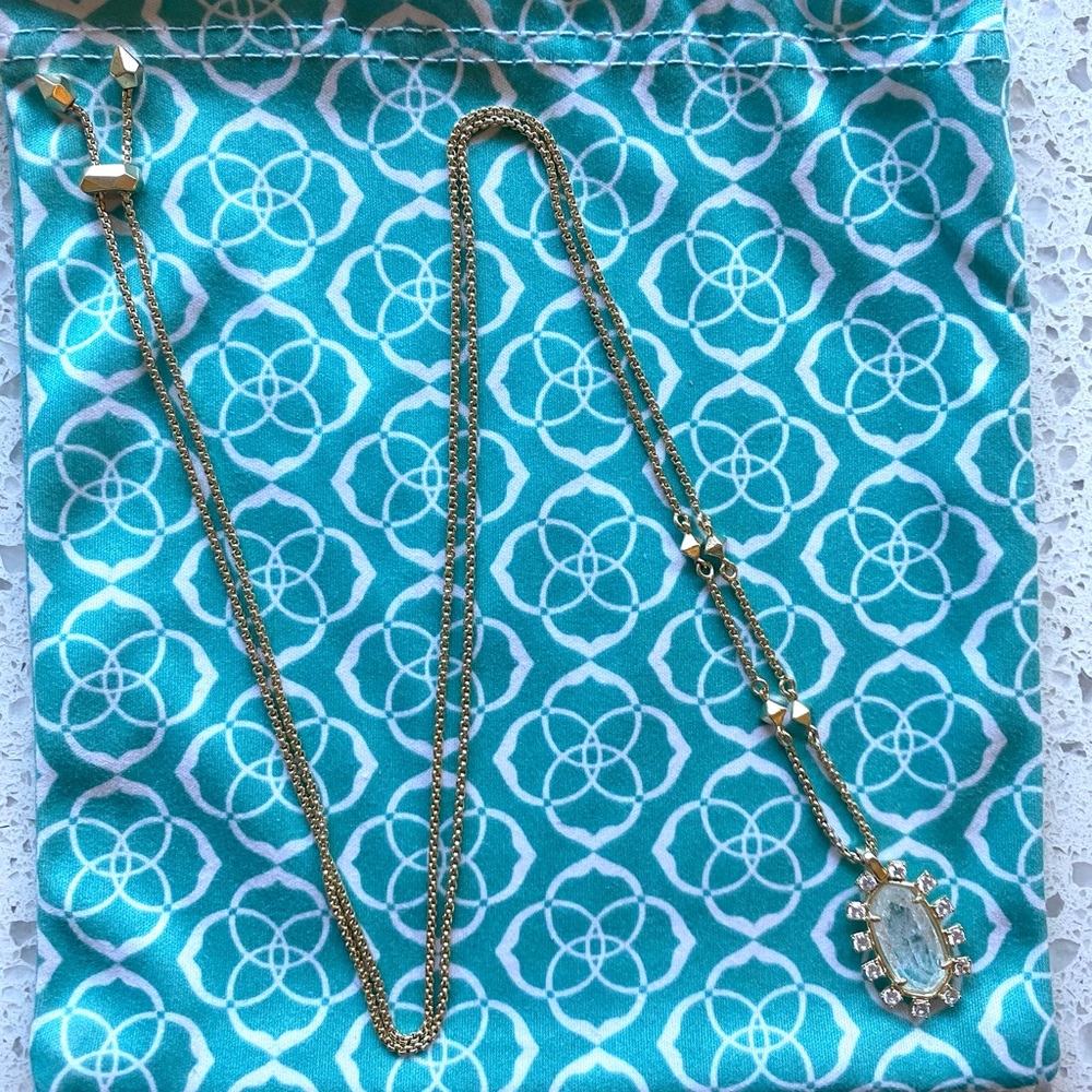 Kendra Scott Brett Necklace Crystal Gold